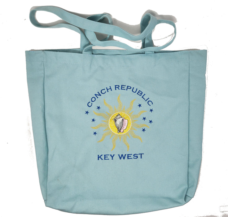 Conch Republic of Key West Embroidered Heavy-Duty Beach/Shopping/Tote Bags