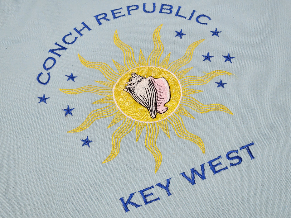 Conch Republic of Key West Embroidered Heavy-Duty Beach/Shopping/Tote Bags