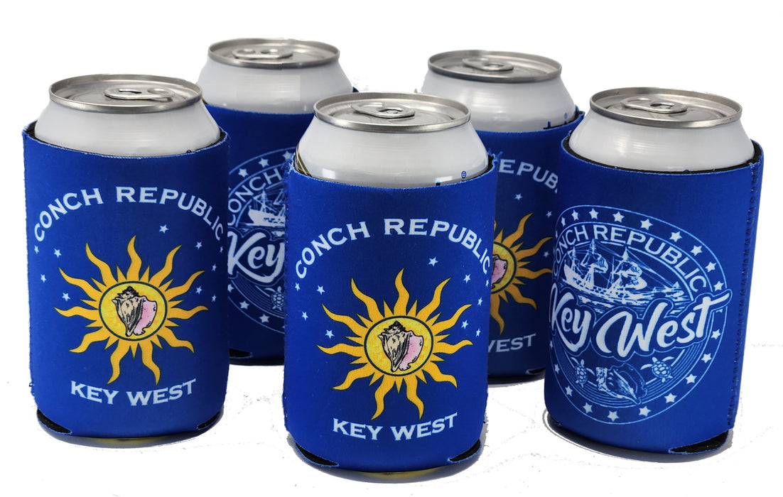 Combination Packages of Conch Republic of Key West and the Florida Keys Insulated Can Huggers Drink Coolers Bottle Jackets