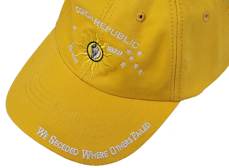 Conch Republic Key West Cap Hat - We Seceded Where Others Failed Embroidered Hat