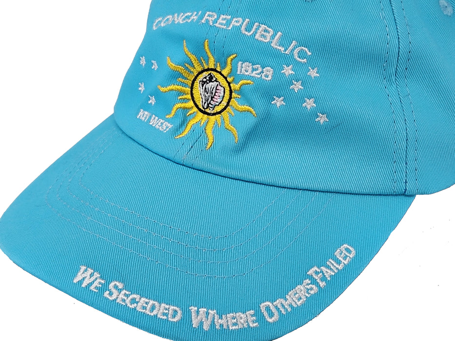 Conch Republic Key West Cap Hat - We Seceded Where Others Failed Embroidered Hat