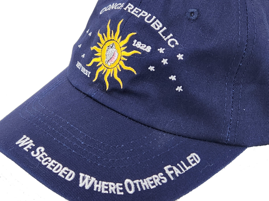 Conch Republic Key West Cap Hat - We Seceded Where Others Failed Embroidered Hat