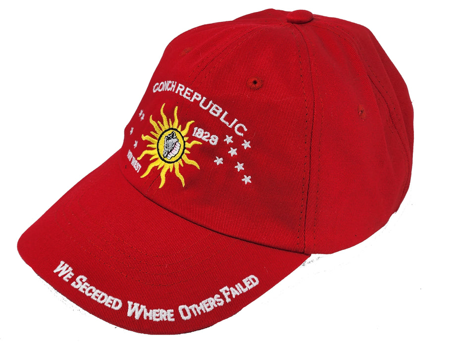 Conch Republic Key West Cap Hat - We Seceded Where Others Failed Embroidered Hat