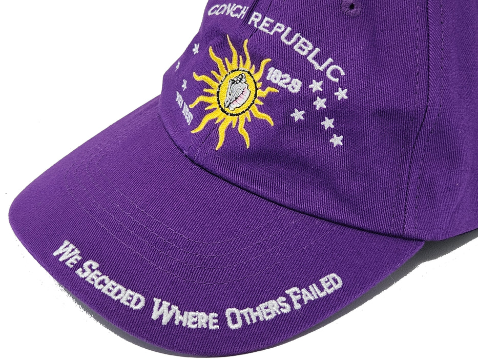 Conch Republic Key West Cap Hat - We Seceded Where Others Failed Embroidered Hat