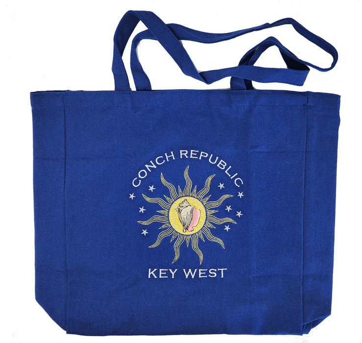 Conch Republic of Key West Embroidered Heavy-Duty Beach/Shopping/Tote Bags