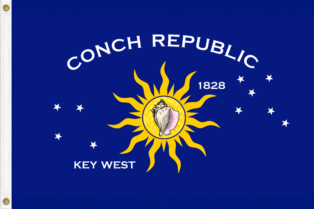 2' x 3' Conch Republic Independence Single-Sided Printed Flag from Key West, Florida - 100% Polyester