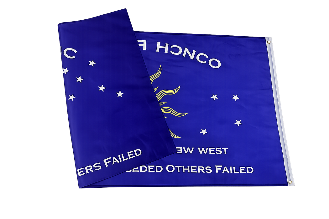 Conch Republic "We Seceded Where Others Failed" Independence Silk Screen Printed Flag from Key West, Florida