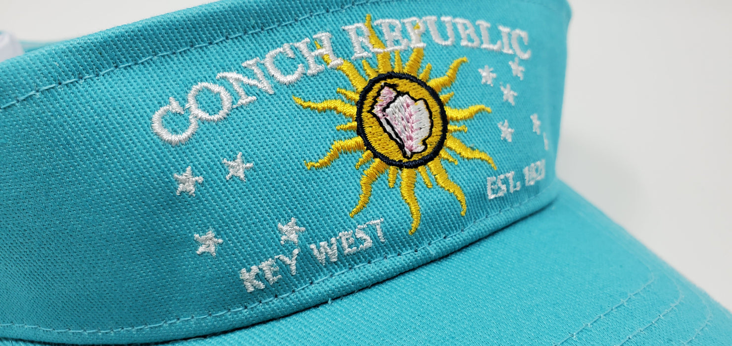 Conch Republic Key West Visors - "We Seceded Where Others Failed" Embroidered Women's Visors w/Free Conch Republic Coozie