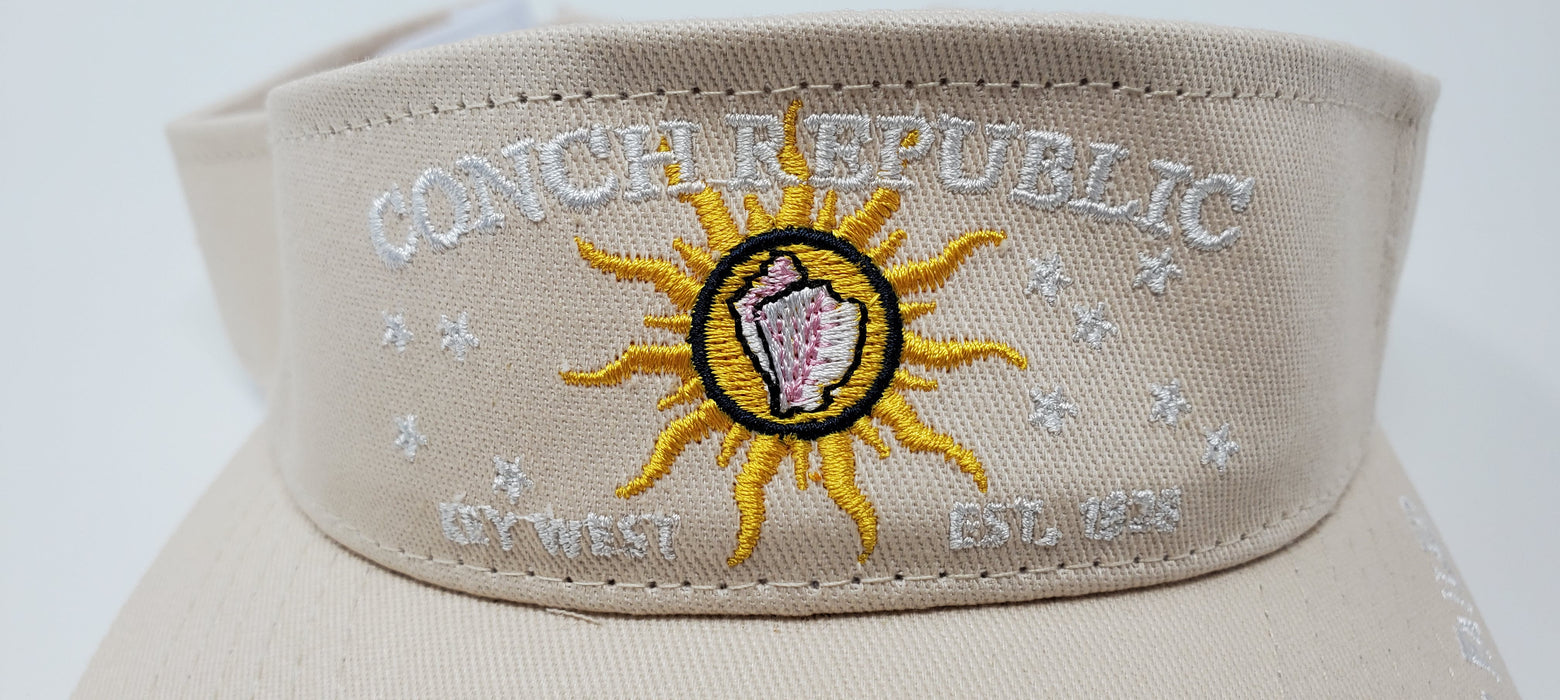 Conch Republic Key West Visors - "We Seceded Where Others Failed" Embroidered Women's Visors w/Free Conch Republic Coozie