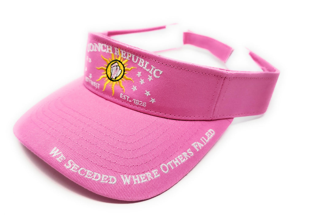 Conch Republic Key West Visors - "We Seceded Where Others Failed" Embroidered Women's Visors w/Free Conch Republic Coozie