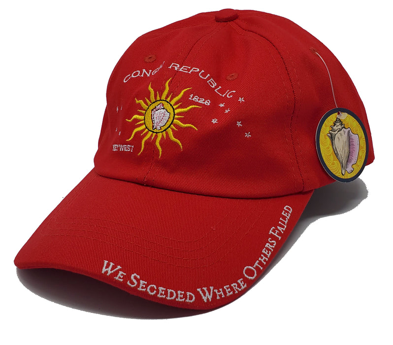 Conch Republic Key West Cap Hat - We Seceded Where Others Failed Embroidered Hat