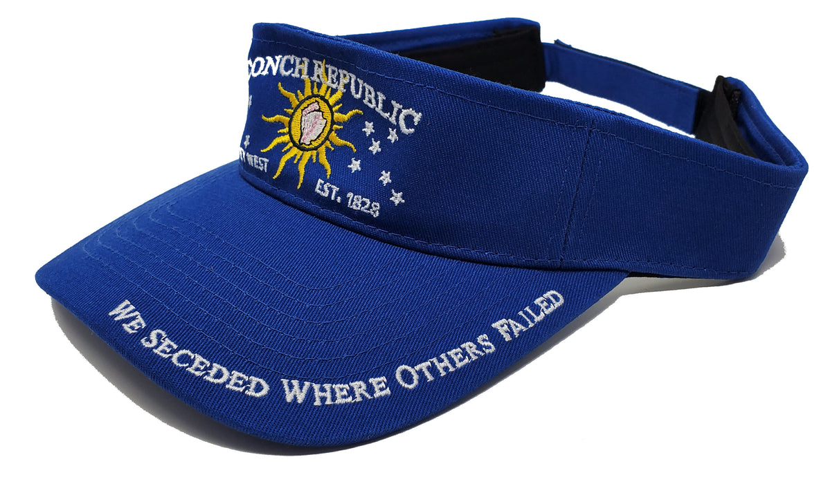 Conch Republic Key West Visors - "We Seceded Where Others Failed" Embroidered Women's Visors w/Free Conch Republic Coozie