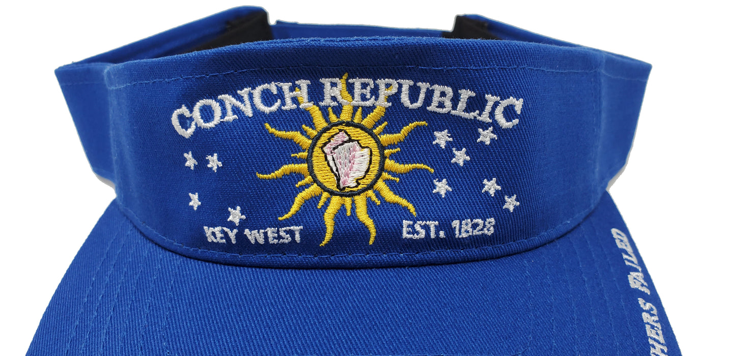 Conch Republic Key West Visors - "We Seceded Where Others Failed" Embroidered Women's Visors w/Free Conch Republic Coozie