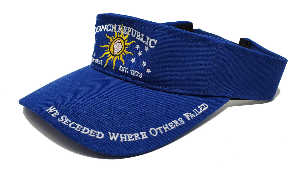 Conch Republic Key West Visors - "We Seceded Where Others Failed" Embroidered Women's Visors w/Free Conch Republic Coozie