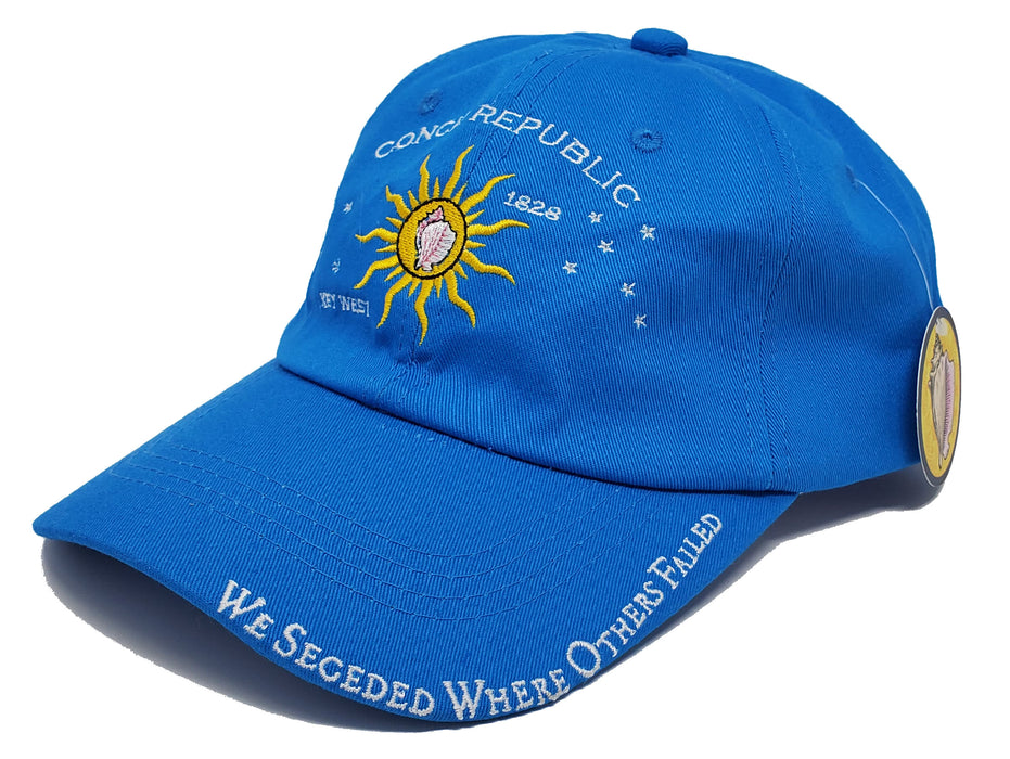 Conch Republic Key West Cap Hat - We Seceded Where Others Failed Embroidered Hat