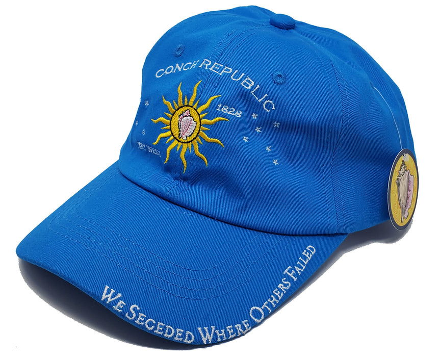 Conch Republic Key West Cap Hat - We Seceded Where Others Failed Embroidered Hat