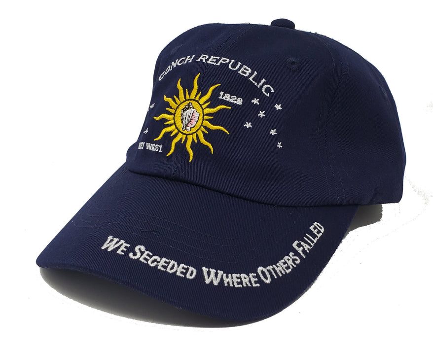 Conch Republic Key West Cap Hat - We Seceded Where Others Failed Embroidered Hat