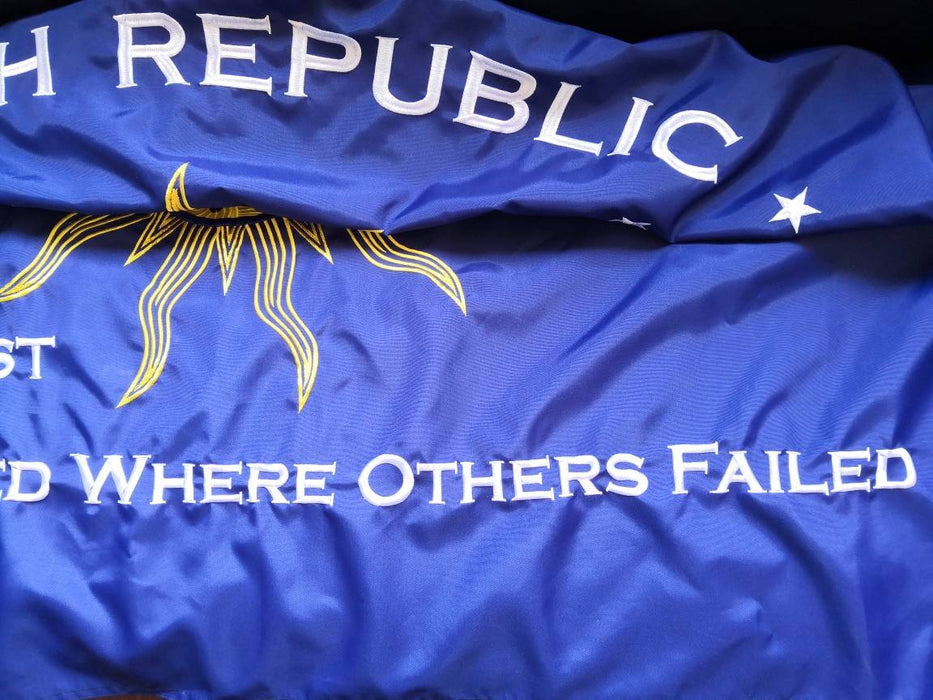 "We Seceded Where Others Failed"  2 ft. x 3 ft. Embroidered Key West Conch Republic Single-Sided Heavy Duty 300D Nylon Flag