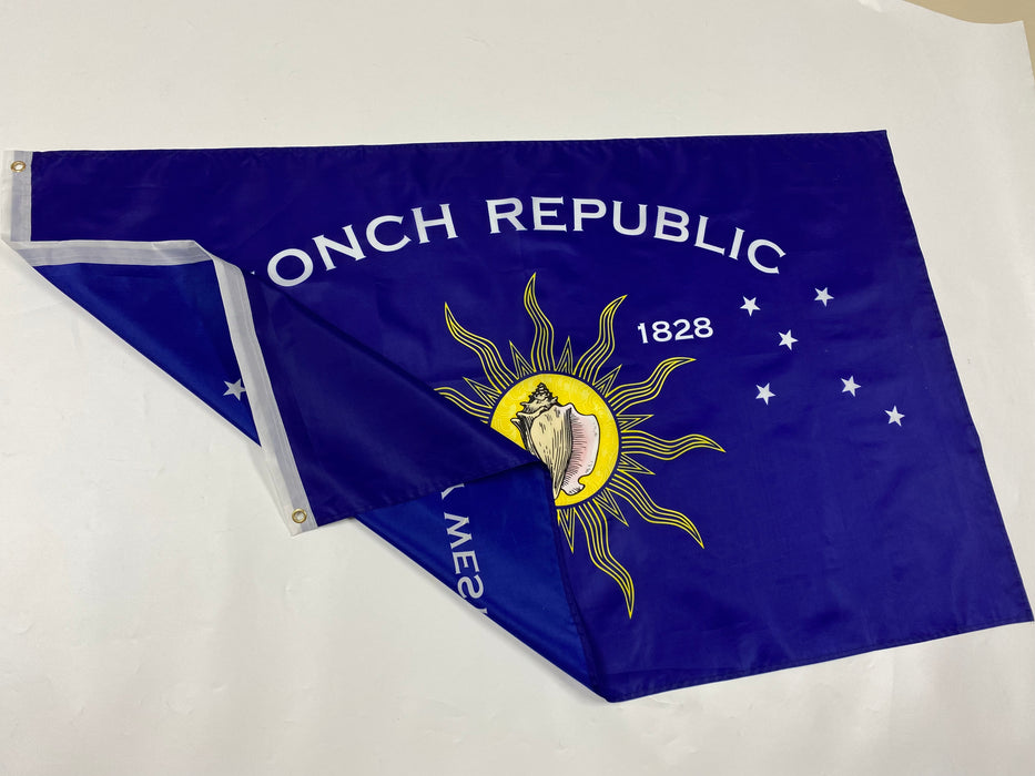 Conch Republic 3x5 Silk Screen Printed Independence Flag from Key West, Florida