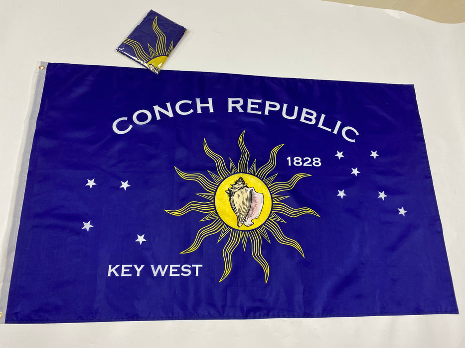 Conch Republic 3x5 Silk Screen Printed Independence Flag from Key West, Florida