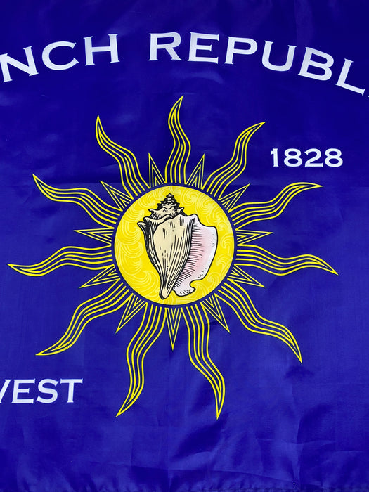 Conch Republic Flag and 8 Stripe Key West Rainbow LGBTQ Gay Lesbian Silk Screen Printed Flag Package