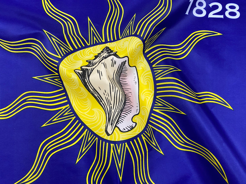 Conch Republic Flag and 8 Stripe Key West Rainbow LGBTQ Gay Lesbian Silk Screen Printed Flag Package