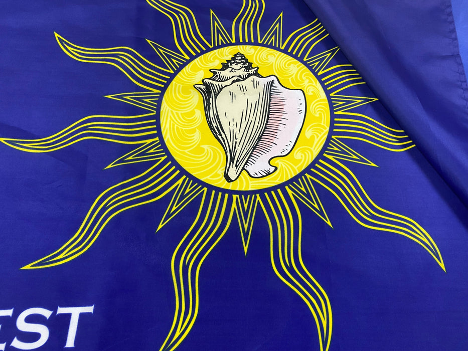 Conch Republic "We Seceded Where Others Failed" Independence Silk Screen Printed Flag from Key West, Florida