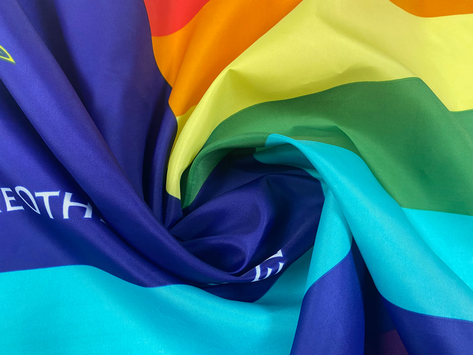 Conch Republic Flag and 8 Stripe Key West Rainbow LGBTQ Gay Lesbian Silk Screen Printed Flag Package