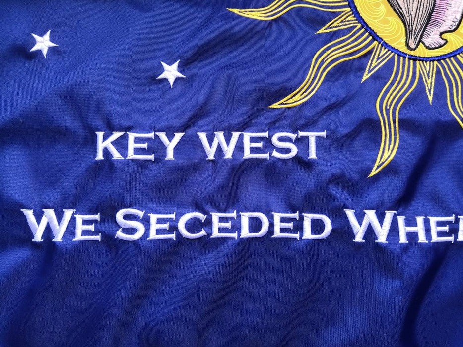 "We Seceded Where Others Failed"  2 ft. x 3 ft. Embroidered Key West Conch Republic Single-Sided Heavy Duty 300D Nylon Flag